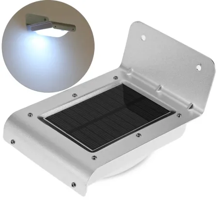 LED trädgårdssollampa med rörelsesensor - aluminium