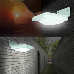 LED havesolarlampe med bevægelsessensor - aluminium
