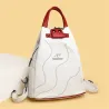 Multifunctional small backpack - patchwork design - leatherBackpacks