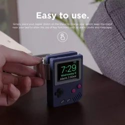 Support de charge sans fil - support en silicone - pour Apple Watch