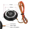 InterruptoresBotón universal de arranque/parada de motor de coche - interruptor sin llave - LED - 12V