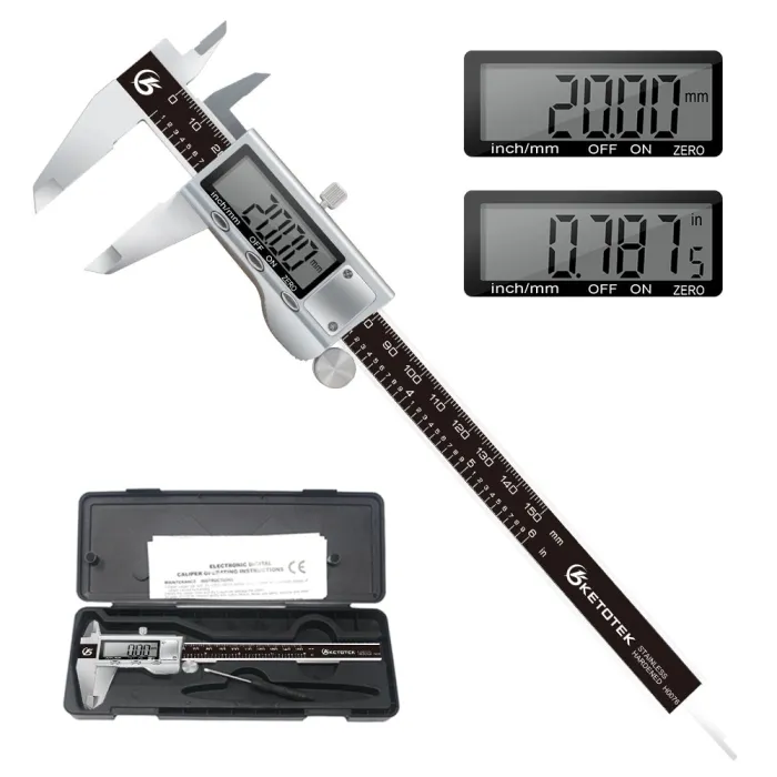 Digital vernier bromsok - 200 mm / 300 mm - 0,01 mm mikrometer - LCD - rostfritt stål
