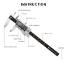 Digital vernier caliper - 200 mm / 300 mm - 0,01 mm mikrometer - LCD - rustfritt stål