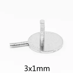 N35 - neodymmagnet - rund skive - 3mm * 1mm - 100 stk.