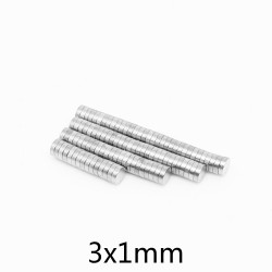 N35 - Neodym-Magnet - runde Scheibe - 3 mm * 1 mm - 100 Stück
