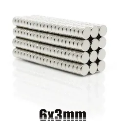N35 - neodymmagnet - rund skiva - 6mm * 3mm - 100 stycken