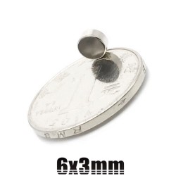 N35 - Neodym-Magnet - runde Scheibe - 6 mm * 3 mm - 100 Stück
