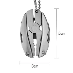 Cuchillos & multitoolsMini multiherramienta plegable - alicates - destornillador - llavero - acero inoxidable