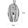 Mini multi-outil pliable - pince - tournevis - porte-clés - acier inoxydable