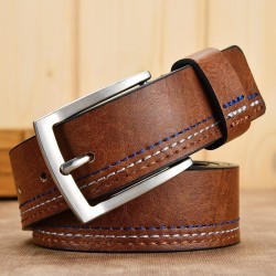 Fashionable genuine leather belt - with a pin buckleBelts