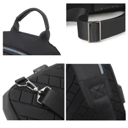Stöldskyddsaxelväska med USB-port - crossbody - PVC-bröstväska