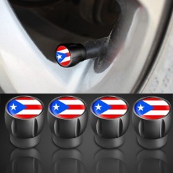 Puerto Rico flag - tire valve caps - universal - aluminum - 4 piecesValve caps