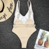 Baño y ropaTraje de baño de una pieza sexy acanalado - Monokini brasileño - con cinturón