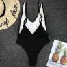 Baño y ropaTraje de baño de una pieza sexy acanalado - Monokini brasileño - con cinturón