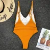 Baño y ropaTraje de baño de una pieza sexy acanalado - Monokini brasileño - con cinturón