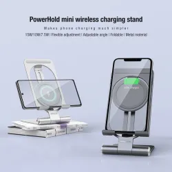 15W - draadloze snellader - standaard - opvouwbare telefoonhouder - voor iPhone - Samsung - Huawei - XiaomiHouders