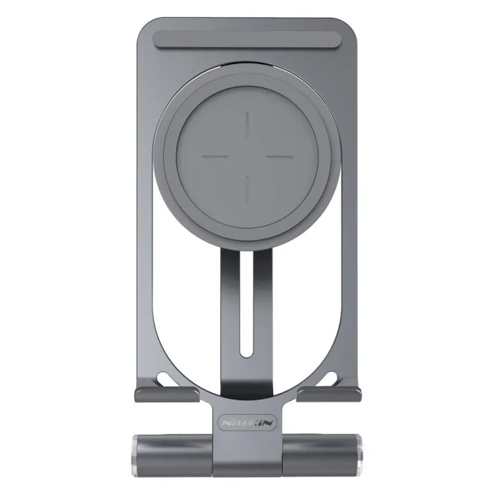 15W - trådløs hurtigoplader - stativ - foldbar telefonholder - til iPhone - Samsung - Huawei - Xiaomi