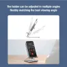 15W - carregador rápido sem fio - suporte - suporte de telefone dobrável - para iPhone - Samsung - Huawei - Xiaomi