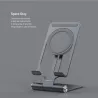 15W - trådløs hurtigoplader - stativ - foldbar telefonholder - til iPhone - Samsung - Huawei - Xiaomi