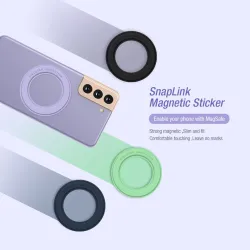 Magnetisk ring - telefonhållare i silikon - klistermärke - universal