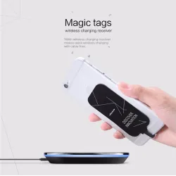 Universal Qi trådløs lader - adapter - mottaker - magisk merkelapp - micro USB - type C
