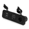 InterruptoresCargador de coche - enchufe con doble USB - encendedor de cigarrillos / medidor de voltaje - pantalla LED digital