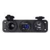 Autoladegerät - Steckdose mit Dual-USB - Zigarettenanzünder / Spannungsmesser - digitales LED-Display
