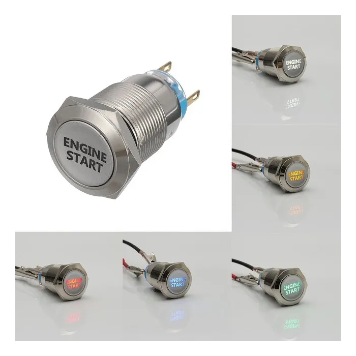Interruptores12V - 19mm - interruptor metalico - LED - arranque motor on-off - pulsador de encendido