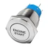 Interruptores12V - 19mm - interruptor metalico - LED - arranque motor on-off - pulsador de encendido