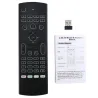 MX3-L avec commande vocale - air mouse - télécommande Google Smart - rétroéclairé