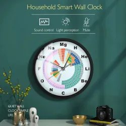RelojesReloj de pared moderno - activado por sonido - LED - tabla periódica de elementos químicos