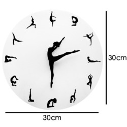 Horloge murale à la mode - ballerine dansante - positions de ballet