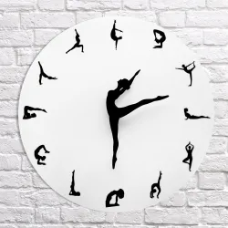 RelojesReloj de pared de moda - bailarina bailarina - posiciones de ballet