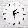 RelojesReloj de pared de moda - bailarina bailarina - posiciones de ballet