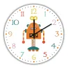Snygg barnväggklocka - kvarts - retro robotdesign