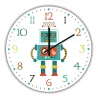 Snygg barnväggklocka - kvarts - retro robotdesign