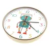 Stilig barneveggklokke - kvarts - retro robotdesign