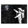 Plaques & SignsAstronauta - espacio - cohete - pintura al óleo - cartel de pared de lona