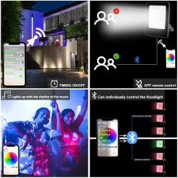 30W - 50W - projecteur - LED - RGB - étanche