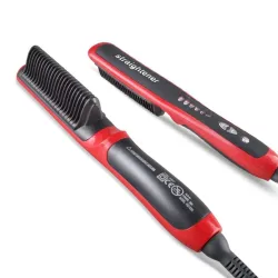 Multifunctional hair / beard brush - comb - straightener - with temperature adjustmentHair straighteners