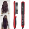 Brosse à cheveux/barbe multifonctionnelle - peigne - lisseur - avec réglage de la température