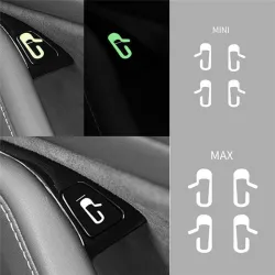 PegatinasPegatina de salida de botón de apertura de puerta de coche - para Tesla Model 3 - 8 piezas