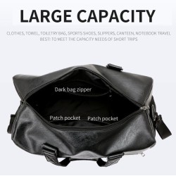 Modische Reise-/Sporttasche aus Leder - mit Schuhfach - großes Fassungsvermögen