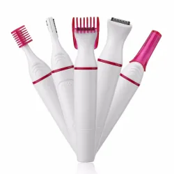5 In 1 elektrisk epilator för kvinnor - trimmer - hårborttagning - ögonbryn - bikini - ben - armhålor