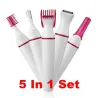 5 In 1 elektrisk epilator för kvinnor - trimmer - hårborttagning - ögonbryn - bikini - ben - armhålor