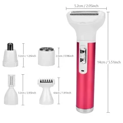 Épilateur électrique femme 5 en 1 - tondeuse nez - sourcils - jambes - aisselles - bikini