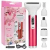 5 i 1 elektrisk kvinneepilator - nesetrimmer - øyenbryn - ben - armhuler - bikini