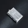 Médaillon de forme carrée - porte-photo - croix sculptée - collier - argent sterling 925