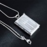 Vierkant medaillon - fotohouder - gesneden kruis - ketting - 925 sterling zilverHalskettingen