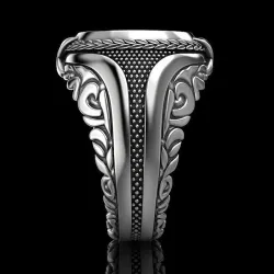 AnillosAnillo de plata vintage - anillo de sello - estilo punk - turbina de metal - plata de ley 925